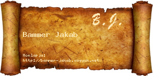 Bammer Jakab névjegykártya