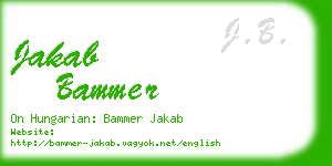 jakab bammer business card